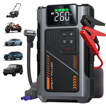 Roadside Rescue Jump Starter & Air Compressor