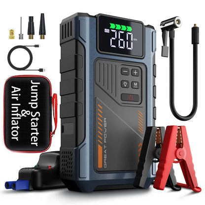 Roadside Rescue Jump Starter & Air Compressor