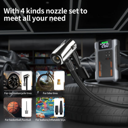 Roadside Rescue Jump Starter & Air Compressor